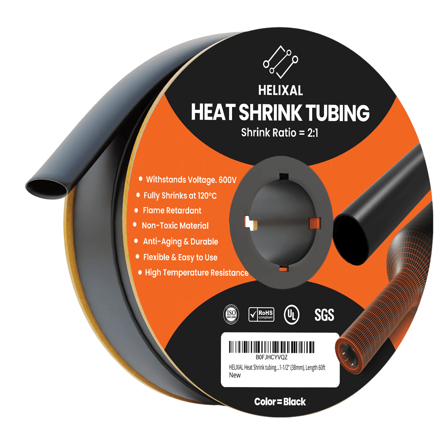 Helixal 2:1 Standard Heat Shrink 1-1/2" heat shrink tubing