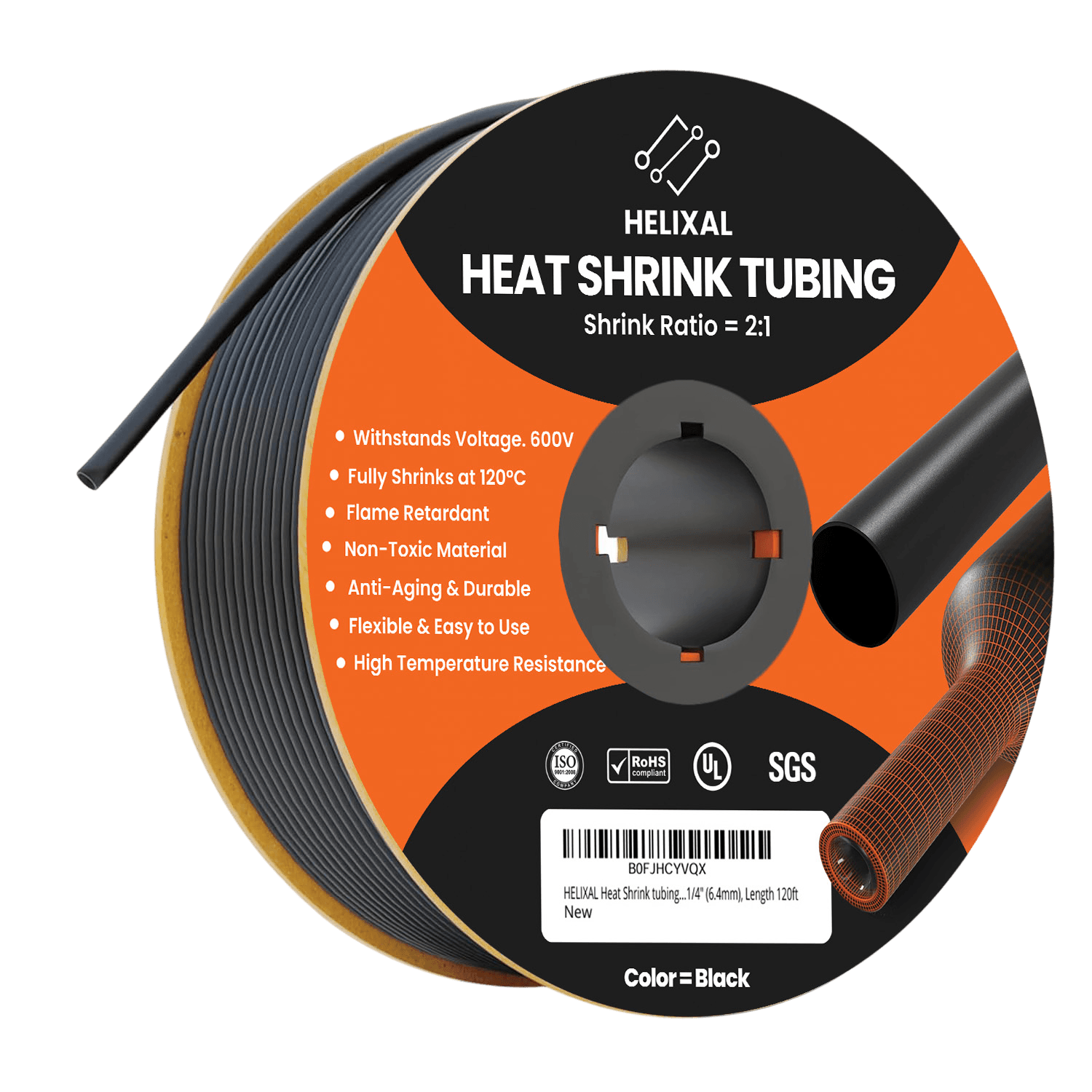 Helixal 2:1 Standard Heat Shrink 1/4" heat shrink tubing
